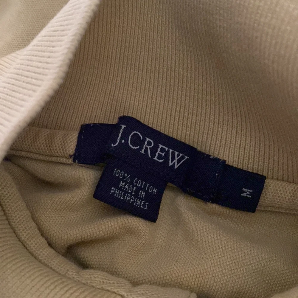 J. Crew mustard yellow shirt sleeve collar polo shirt top M